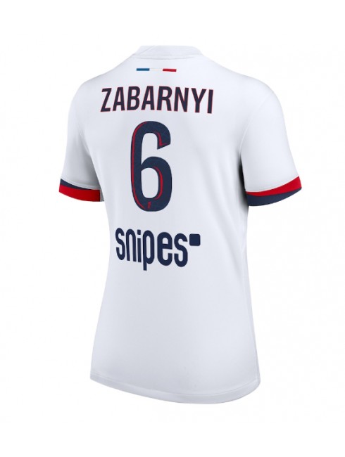 Ženski Nogometna dresi replika Paris Saint-Germain Illia Zabarnyi #6 Gostujoči 2025-26 Kratek rokav Ženski Nogometna dresi replika Paris Saint-Germain Illia Zabarnyi #6 Gostujoči 2025-26 Kratek rokav